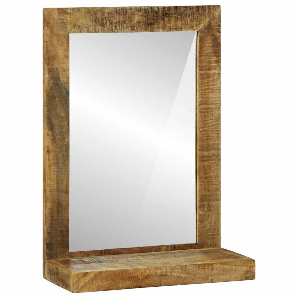 Specchio da bagno Rettangolare Marrone Legno di mango massello | homemem39