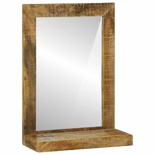 Specchio da bagno Rettangolare Marrone Legno di mango massello | homemem39