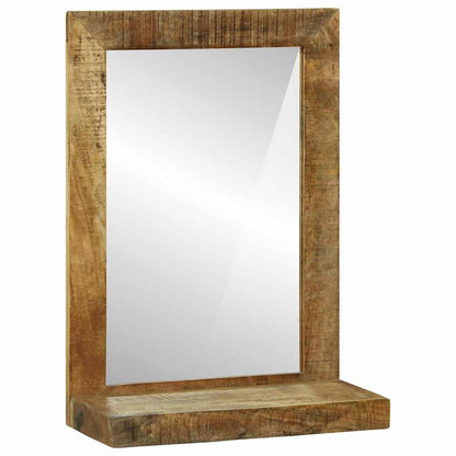 Specchio da bagno Rettangolare Marrone Legno di mango massello | homemem39