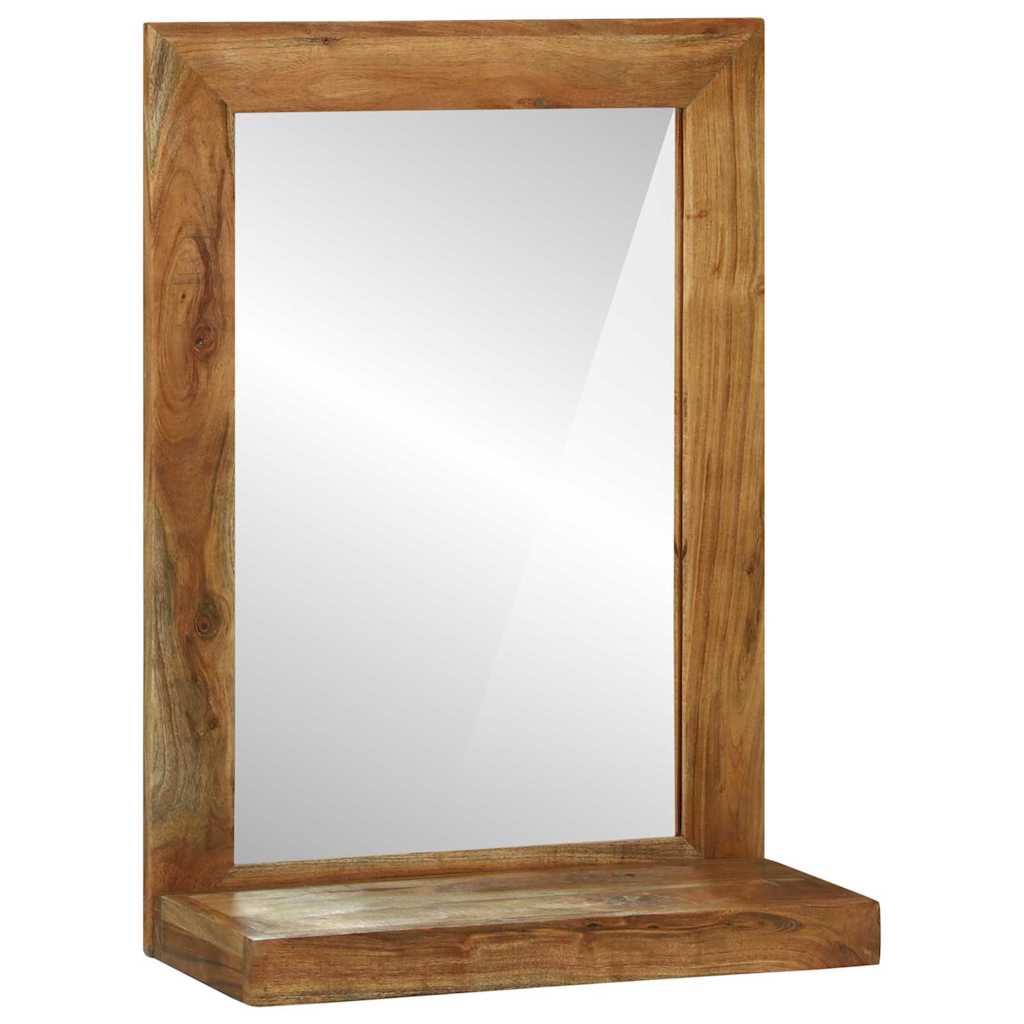 Specchio da bagno Rettangolare Marrone Legno di Acacia Massello | homemem39