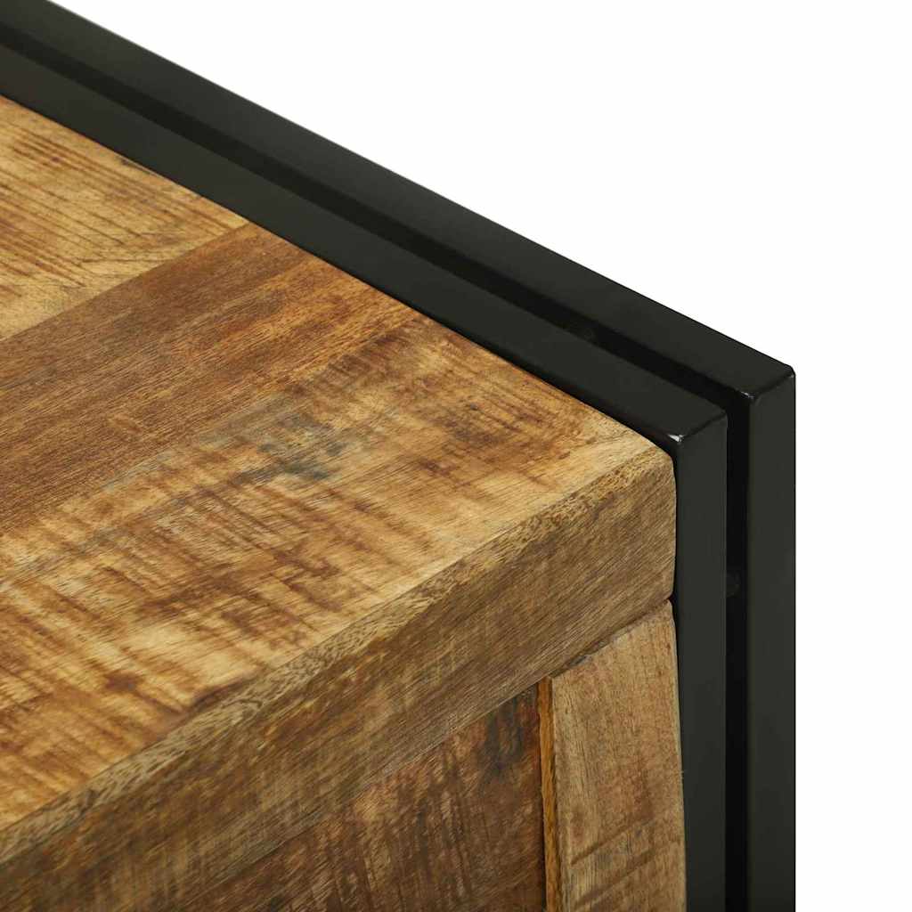 Scatola di Stoccaggio 80 x 50 x 50 cm Legno di Mango Grezzo