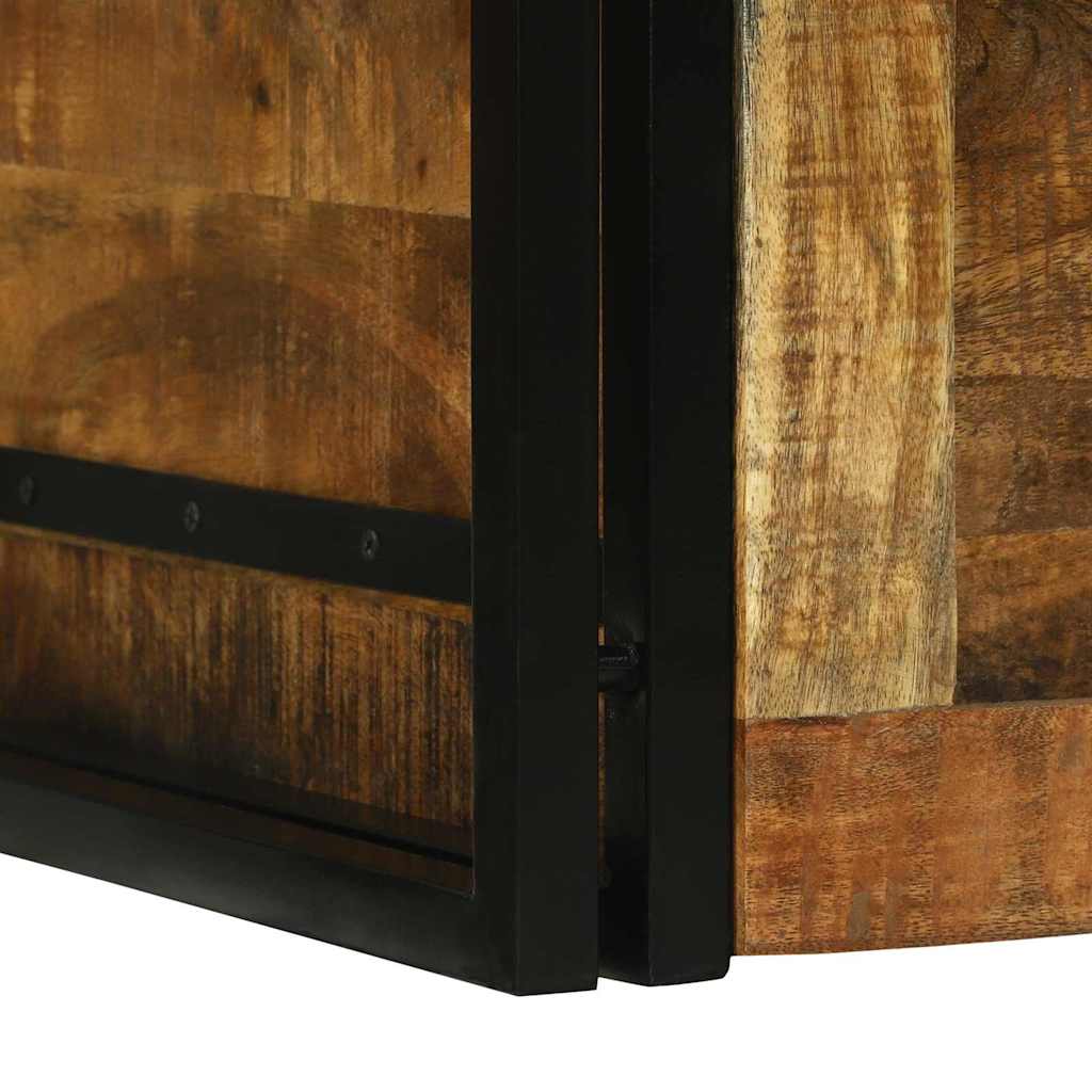 Scatola di Stoccaggio 80 x 50 x 50 cm Legno di Mango Grezzo