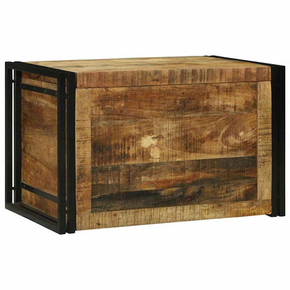 Scatola di Stoccaggio 80 x 50 x 50 cm Legno di Mango Grezzo | homemem39