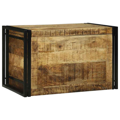 Scatola di Stoccaggio 80 x 50 x 50 cm Legno di Mango Grezzo