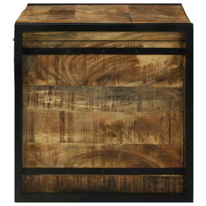 Scatola di Stoccaggio 80 x 50 x 50 cm Legno di Mango Grezzo | homemem39