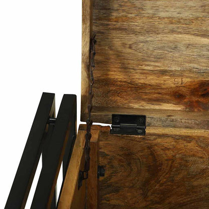 Scatola di Stoccaggio 40 x 40 x 40 cm legno massello di mango