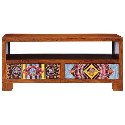 Tavolino da Salotto 90x50x40 cm in Legno Massello di Acacia