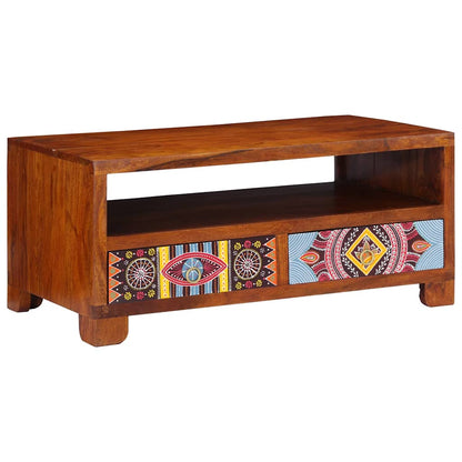 Tavolino da Salotto 90x50x40 cm in Legno Massello di Acacia