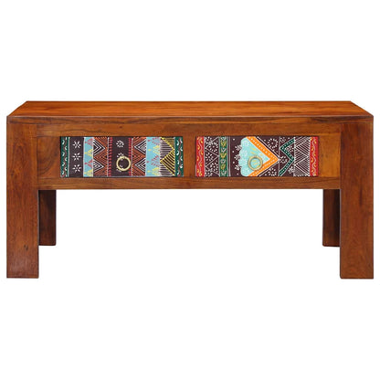 Tavolino da Salotto 90x50x40 cm in Legno Massello di Acacia