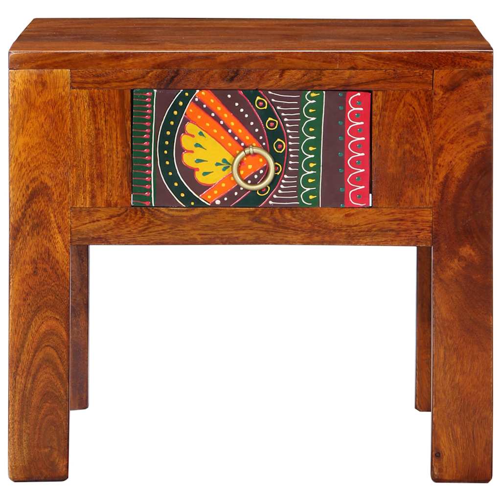 Comodini 2 pz in Legno Massello di Acacia