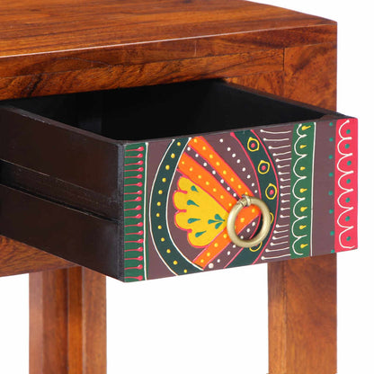 Comodini 2 pz 40x40x36 cm in Legno Massello di Acacia - homemem39