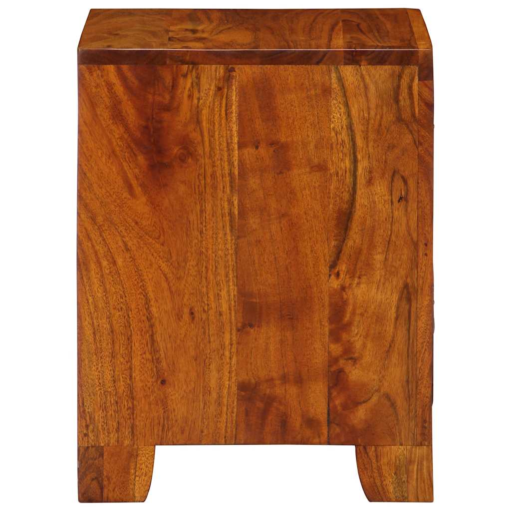 Comodini 2 pz 35x35x45 cm in Legno Massello di Acacia | homemem39
