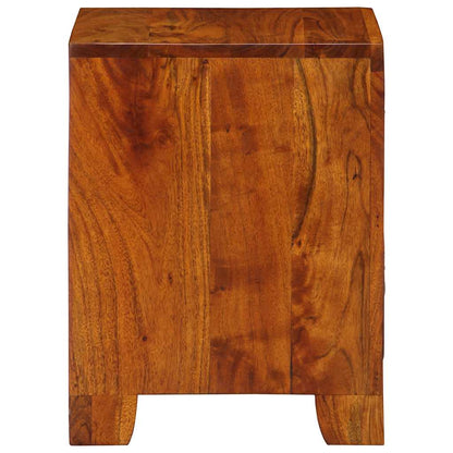 Comodini 2 pz 35x35x45 cm in Legno Massello di Acacia | homemem39