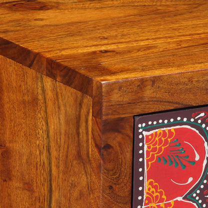 Comodini 2 pz 35x35x45 cm in Legno Massello di Acacia - homemem39