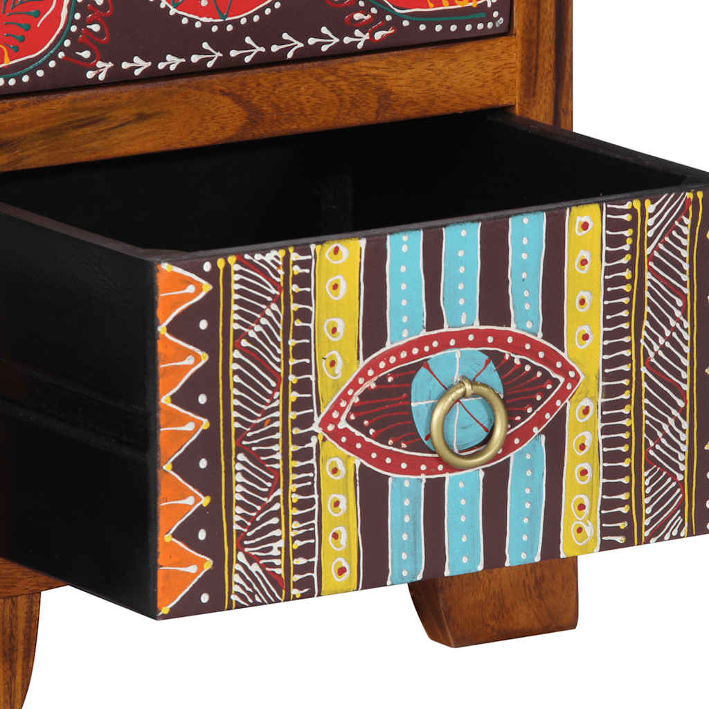 Comodini 2 pz 35x35x45 cm in Legno Massello di Acacia - homemem39