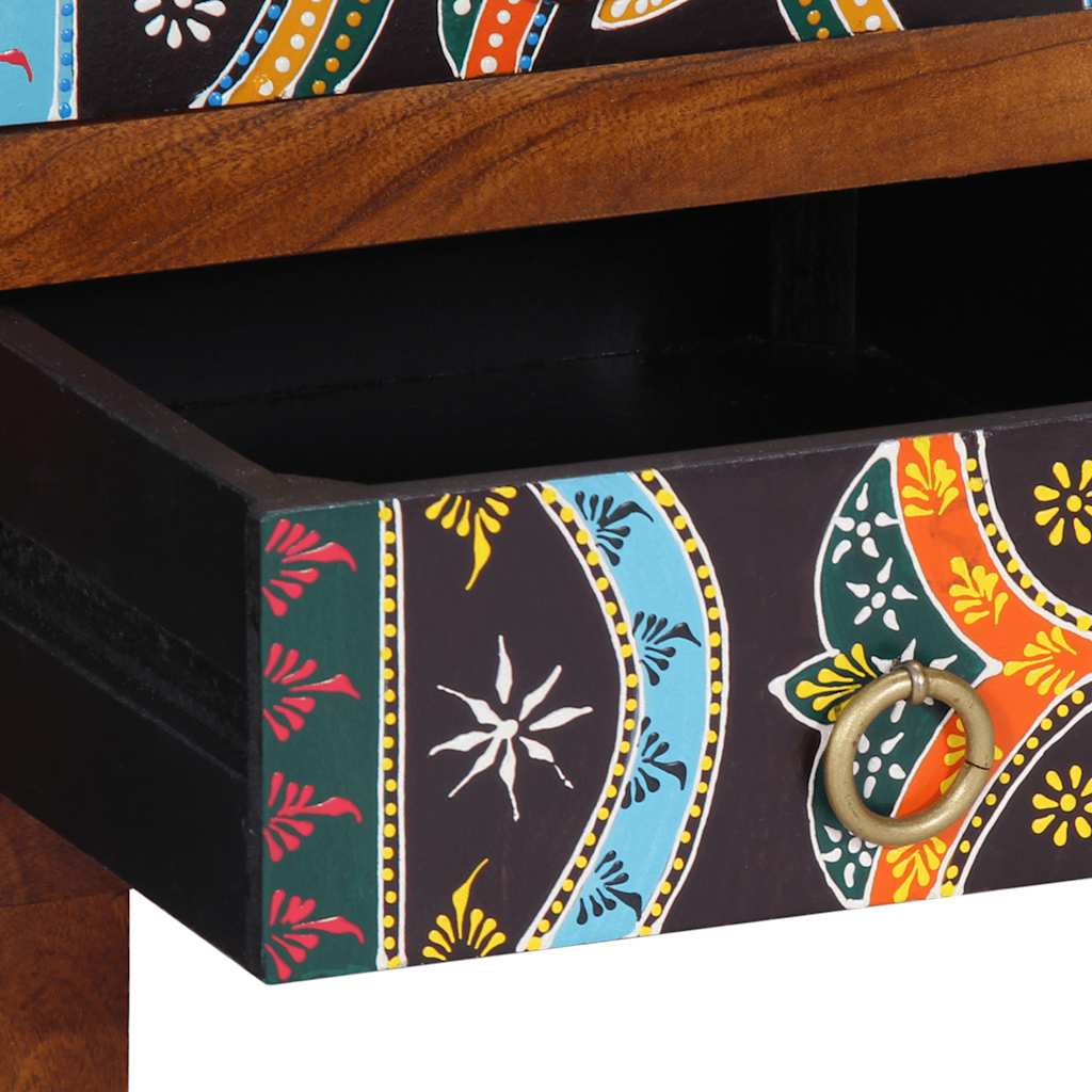 Credenza Multicolore 50x35x60 in Legno Massello di Acacia - homemem39