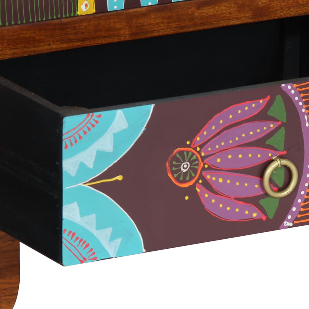 Credenza Multicolore 50x35x60 in Legno Massello di Acacia - homemem39