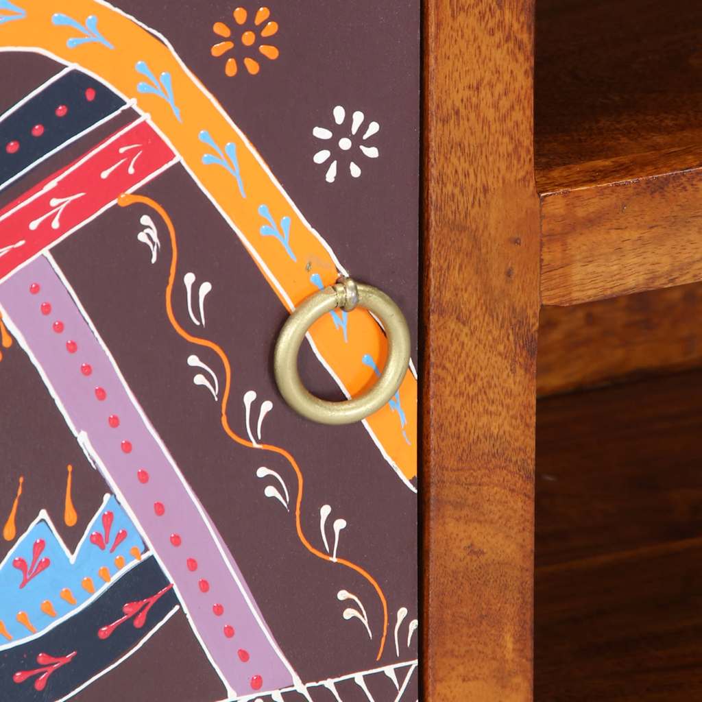 Mobile Porta TV Multicolore 90x30x45 Legno Massello di Acacia - homemem39