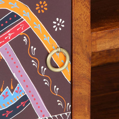 Mobile Porta TV Multicolore 90x30x45 Legno Massello di Acacia - homemem39