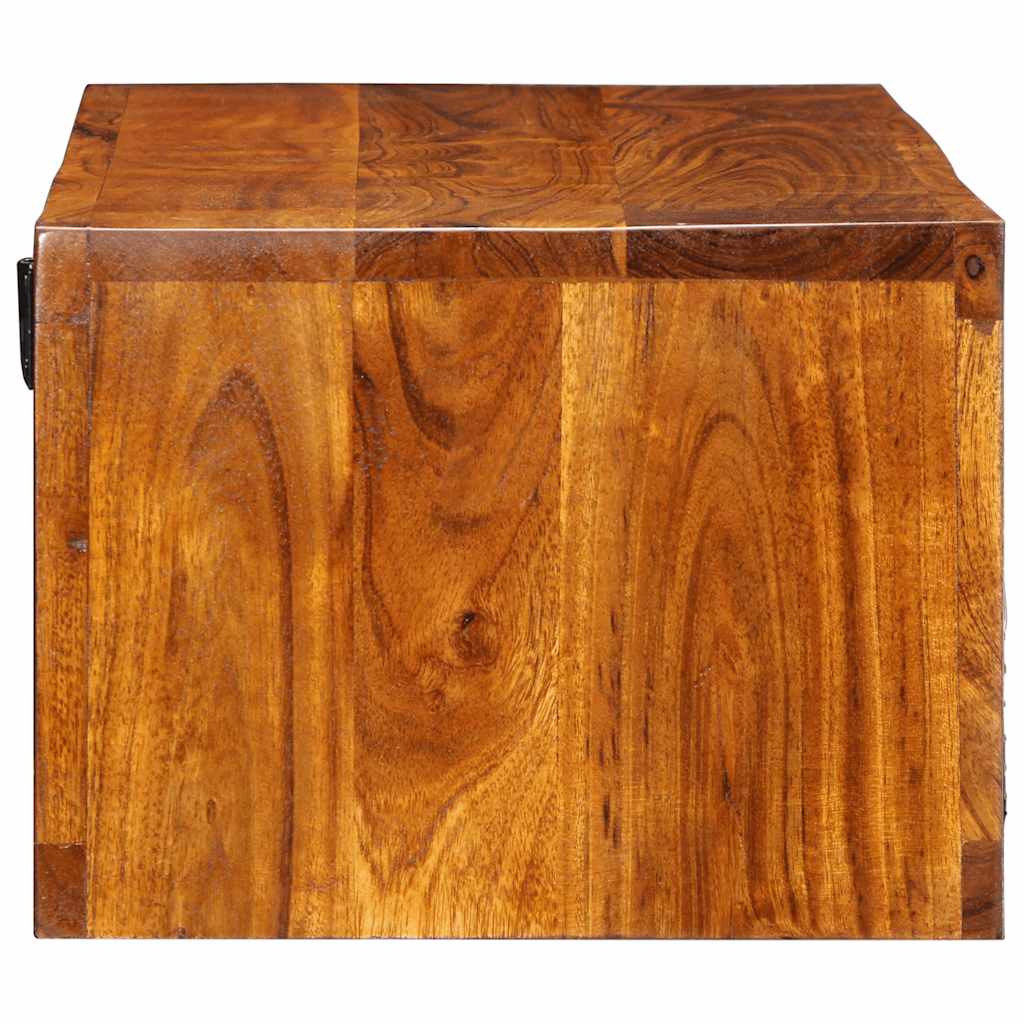 Mobile TV a Parete Multicolore 100x30x22 Legno Massello Acacia - homemem39