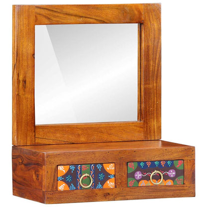 Armadietto a muro con cassetto Marrone 40 x 20 x 50 cm