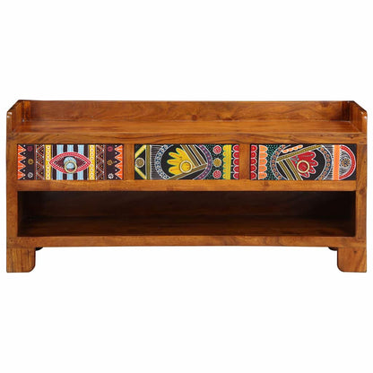Panca per scarpe con cassetto Marrone miele 100 x 35 x 45 cm | homemem39