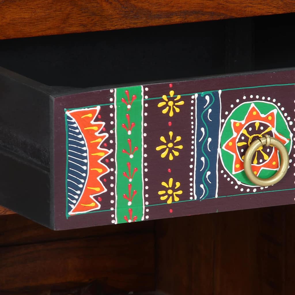 Porta telefono Marrone 40 x 35 x 75 cm Legno massello di acacia - homemem39