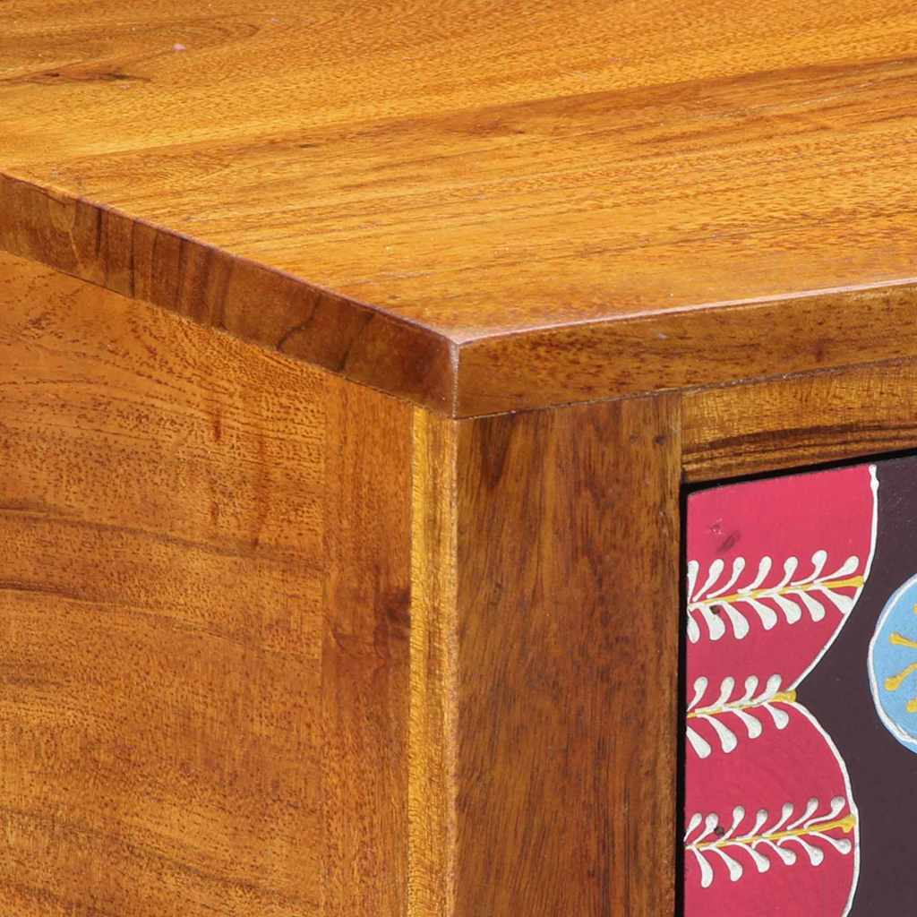 Porta telefono Marrone 35 x 35 x 75 cm Legno massello di acacia - homemem39