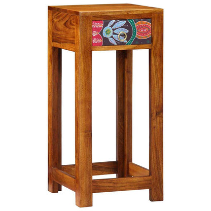 Porta telefono Marrone 35 x 35 x 75 cm Legno massello di acacia - homemem39