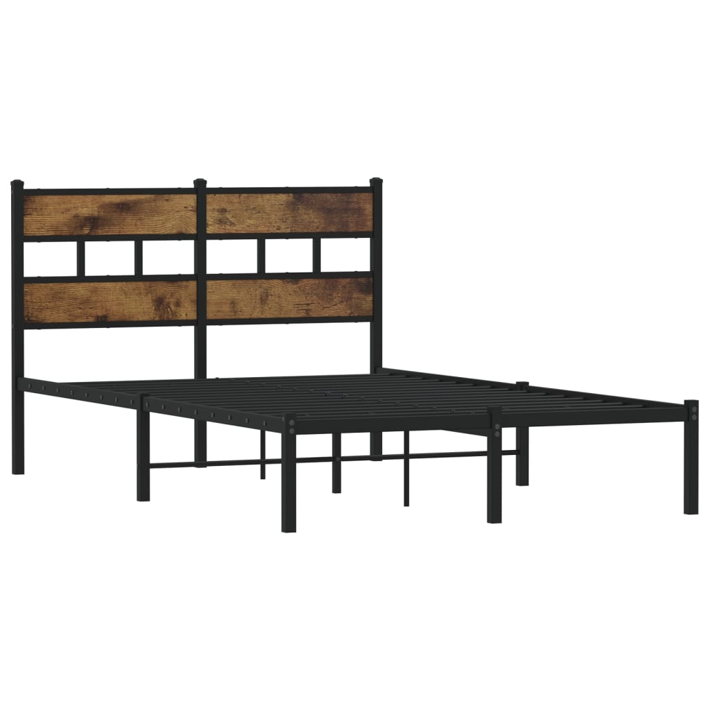 Giroletto senza Materaso in Metallo Rovere Fumo 120x190 cm | homemem39
