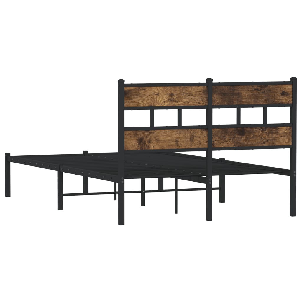 Giroletto senza Materaso in Metallo Rovere Fumo 120x190 cm | homemem39