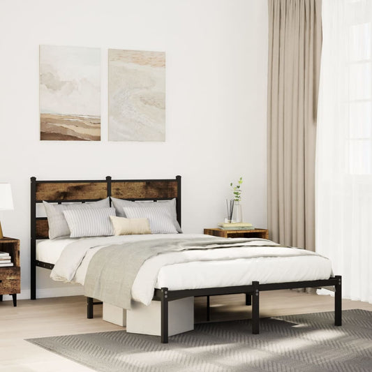 Giroletto senza Materaso in Metallo Rovere Fumo 120x190 cm | homemem39