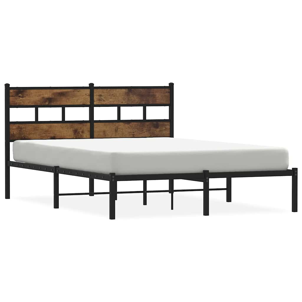 Giroletto senza Materaso in Metallo Rovere Fumo 140x190 cm | homemem39
