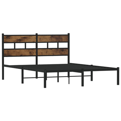 Giroletto senza Materaso in Metallo Rovere Fumo 140x200 cm | homemem39