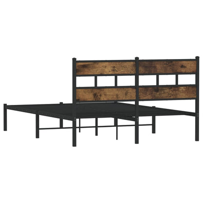 Giroletto senza Materaso in Metallo Rovere Fumo 140x200 cm | homemem39