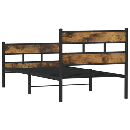 Giroletto senza Materasso in Metallo Rovere Fumo 75x190 cm | homemem39