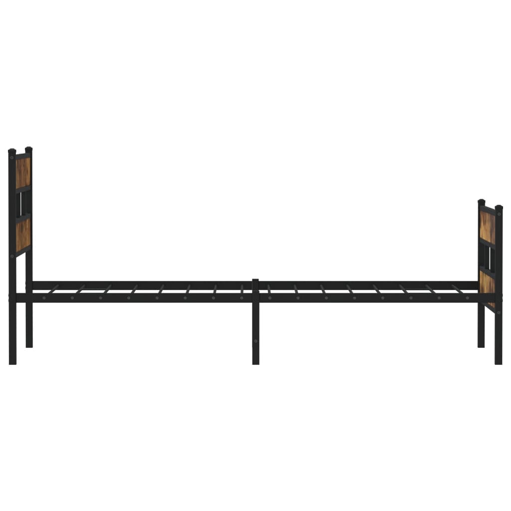 Giroletto senza Materaso in Metallo Rovere Fumo 90x190 cm | homemem39
