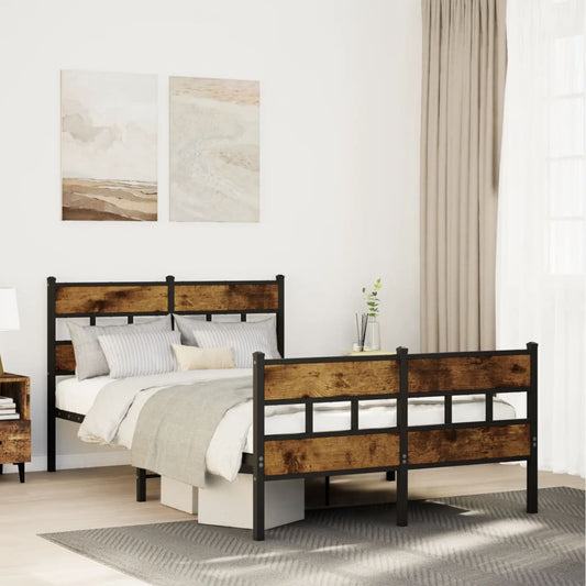 Giroletto senza Materasso in Metallo Rovere Fumo 120x190 cm | homemem39