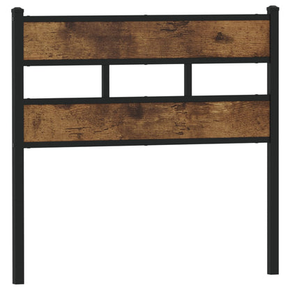 Testiera Rovere Fumo 75 cm in Ferro e Truciolato - homemem39