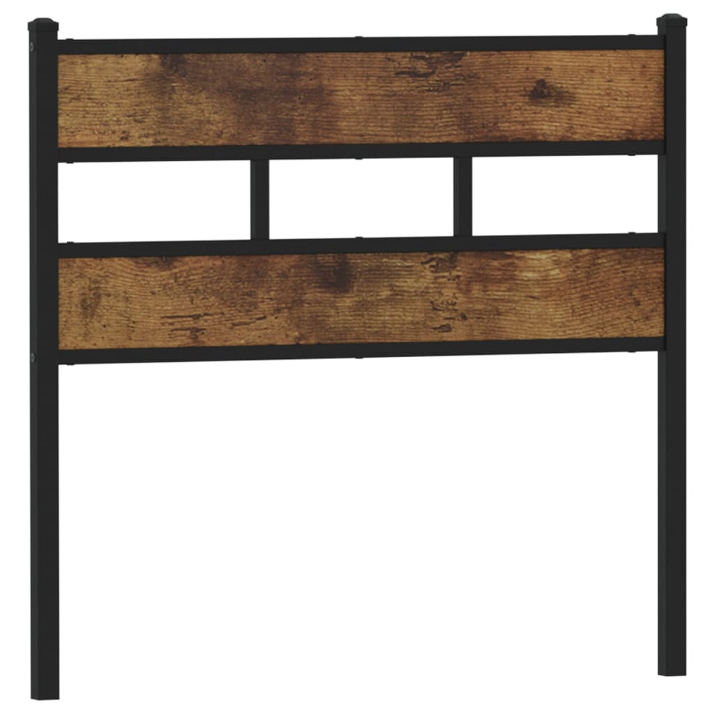 Testiera Rovere Fumo 107 cm in Ferro e Truciolato