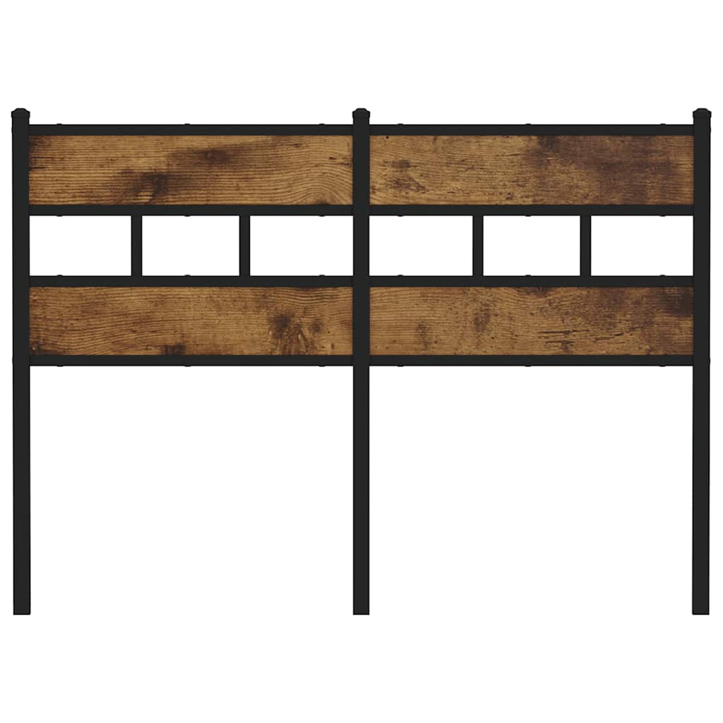 Testiera di Ricambio Rovere Fumo 135 cm in Ferro e Legno Multistrato | homemem39