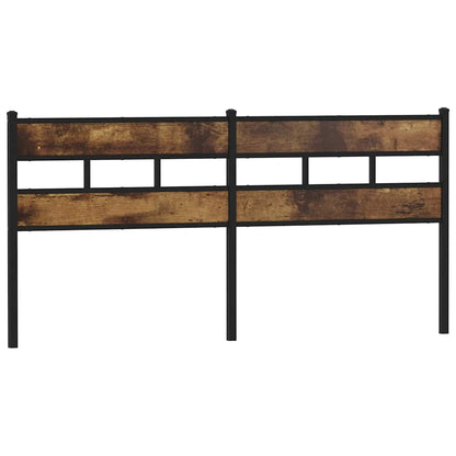 Testiera di Ricambio Rovere Fumo 193 cm in Ferro e Legno Multistrato