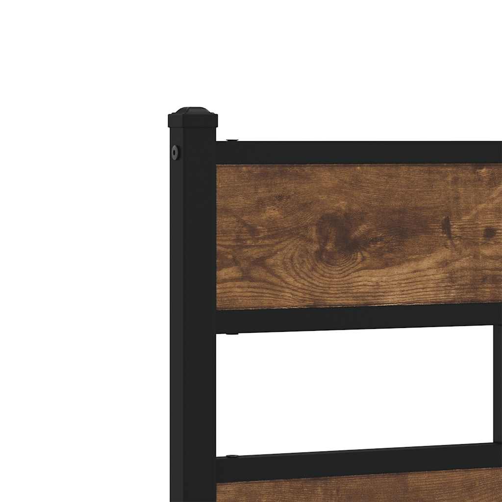 Testiera di Ricambio Rovere Fumo 193 cm in Ferro e Legno Multistrato | homemem39