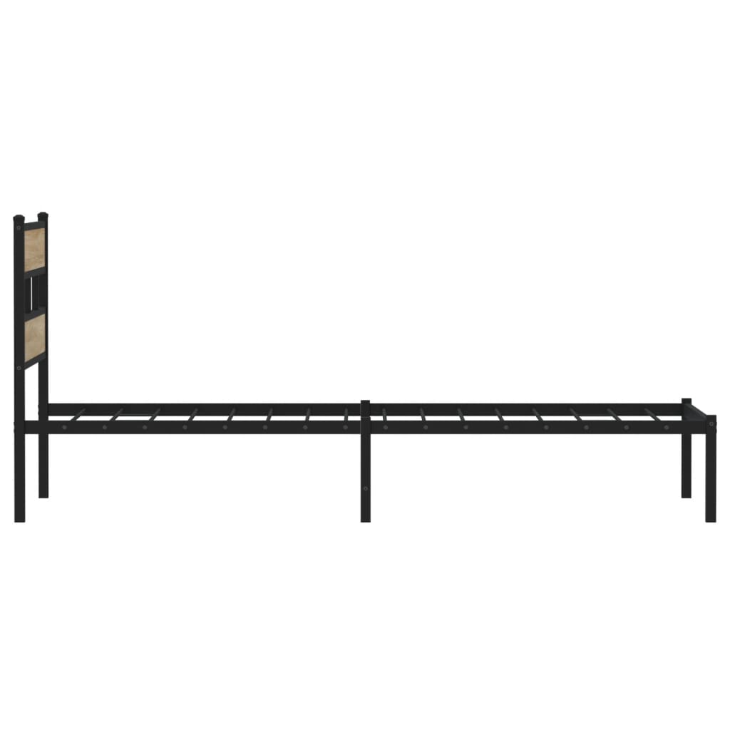 Giroletto senza Materaso in Metallo Rovere Sonoma 100x190 cm | homemem39