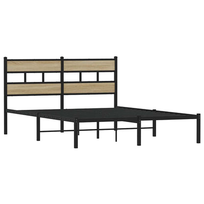 Giroletto senza Materaso in Metallo Rovere Sonoma 135x190 cm | homemem39