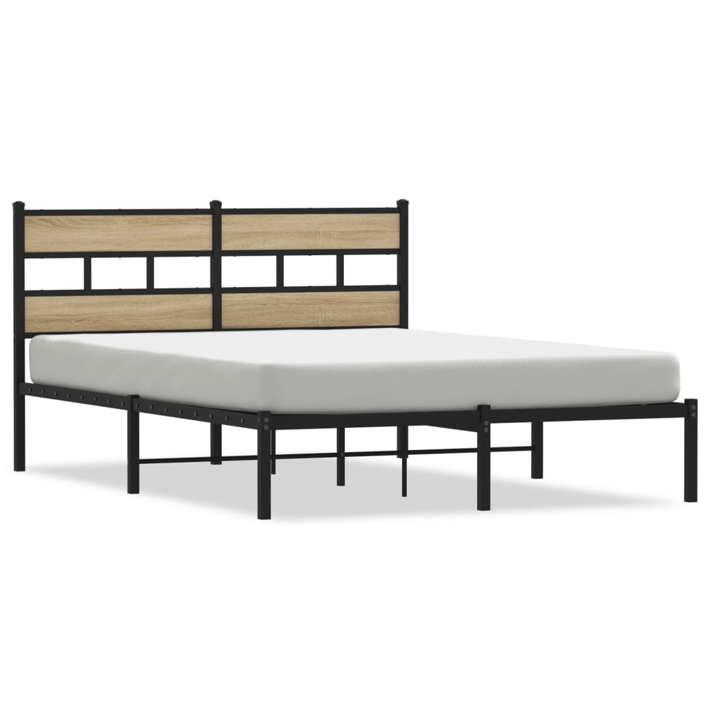 Giroletto senza Materaso in Metallo Rovere Sonoma 160x200 cm | homemem39
