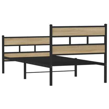 Giroletto senza Materaso in Metallo Rovere Sonoma 107x203 cm | homemem39
