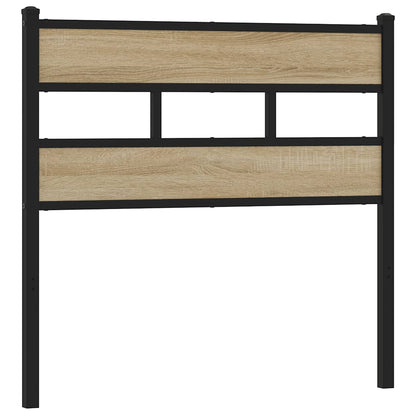Testiera di Ricambio Rovere Sonoma 80 cm in Ferro e Legno Multistrato | homemem39