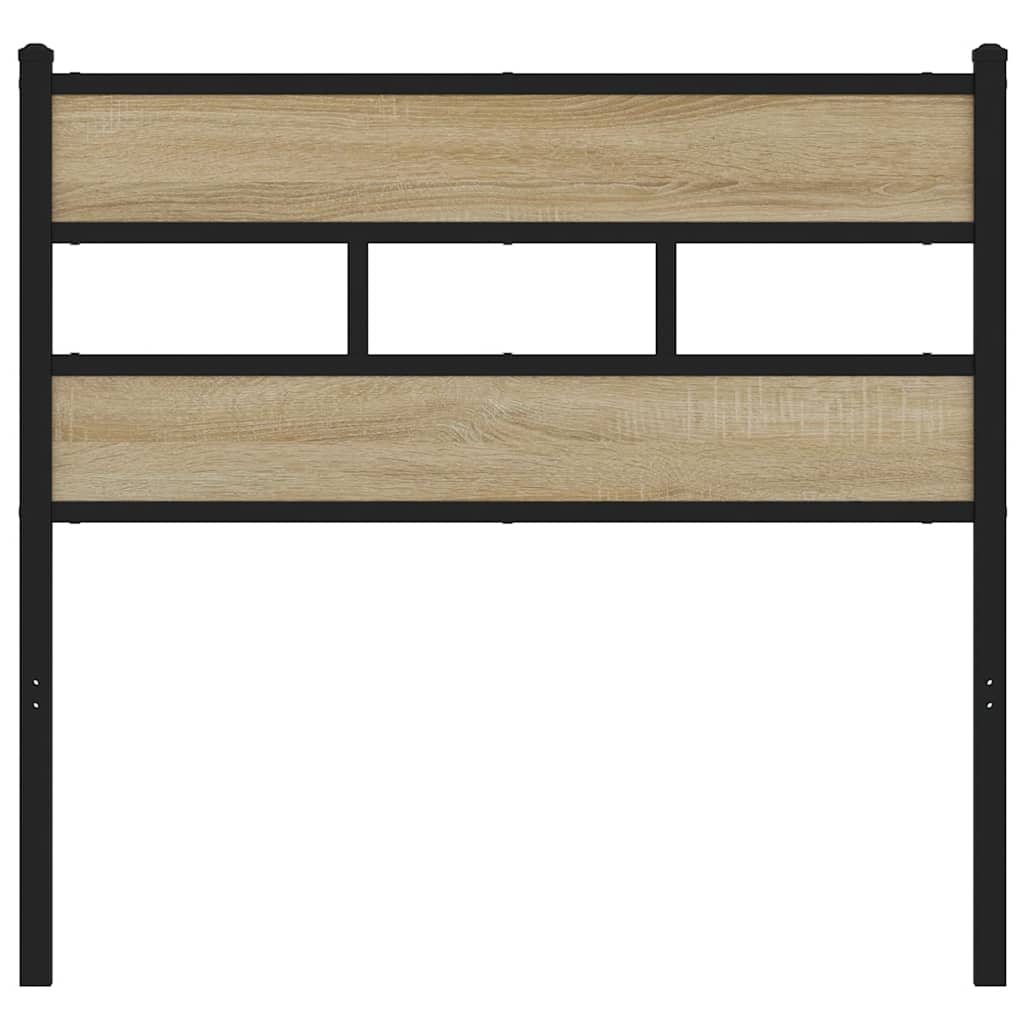 Testiera di Ricambio Rovere Sonoma 80 cm in Ferro e Legno Multistrato | homemem39