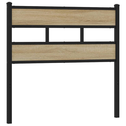 Testiera di Ricambio Rovere Sonoma 90 cm in Ferro e Legno Multistrato